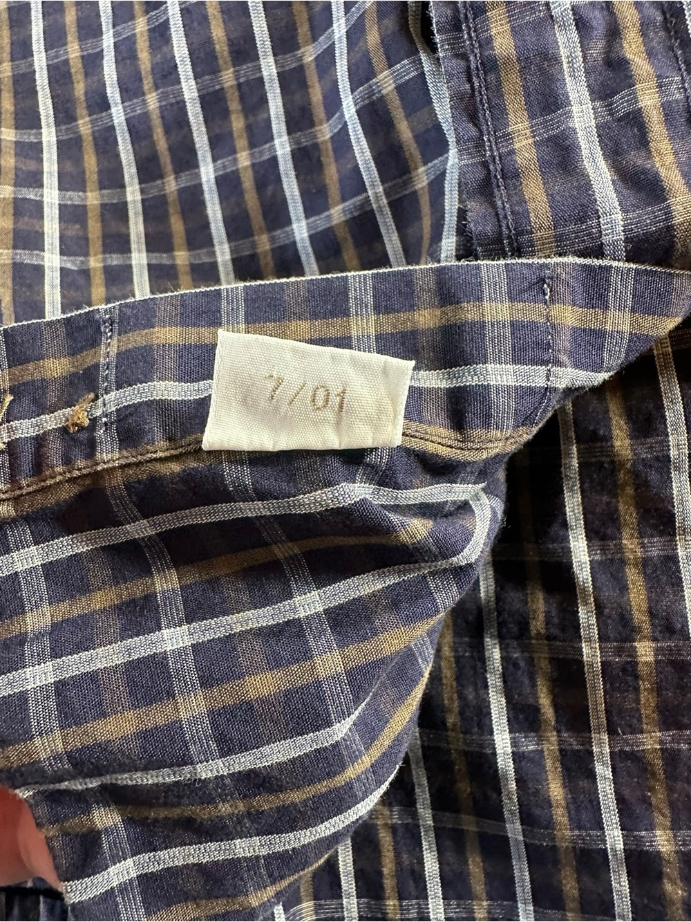 Nordstrom Men's Navy and White Plaid Button-Down Shirt XLT - Picture 13 of 13